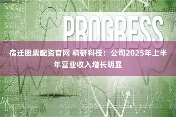 宿迁股票配资官网 精研科技：公司2025年上半年营业收入增长明显