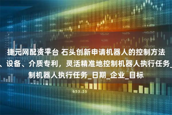 捷元网配资平台 石头创新申请机器人的控制方法、装置及机器人、设备、介质专利，灵活精准地控制机器人执行任务_日期_企业_目标